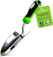 Garden Guru front view showing trowel blade and handle, durable garden tool benefit