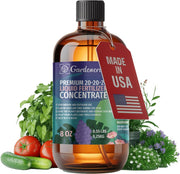 gardenera front label on 8 oz bottle showing product identity and benefits