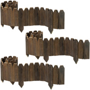 GardenFlow front pack view showing three wooden edging panels and benefit of ready-to-install