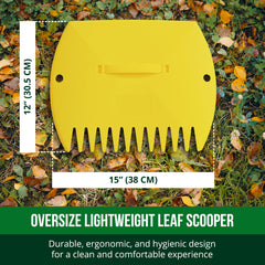 GardenHOME in-use hands lifting leaves showing reduced bending and quicker work