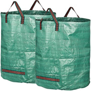 GardenMate front view showing two 132-gallon waste bags, durable and spacious