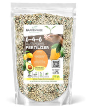Gardenwise front label showing 6-4-6 formula and product benefits for quick identification