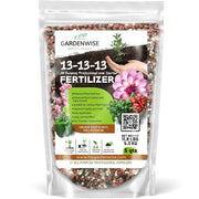 GARDENWISE front package showing 5 quart bag and clear branding offering balanced nutrition