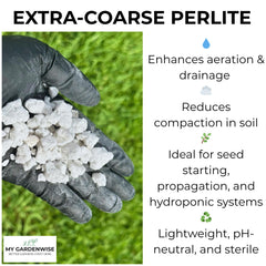 GARDENWISE perlite mixed into potting soil demonstrating improved drainage