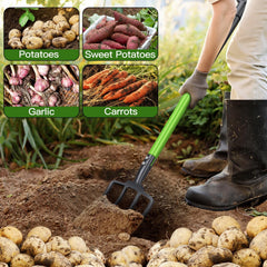 GARDENWORK pitch fork rubber D-handle detail for comfortable grip