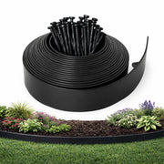 Gardzen front packaging showing full 60-foot roll and spikes benefit tidy storage