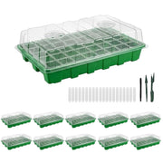 Gardzen front view of full 10-pack seed trays showing organized propagation kit benefits