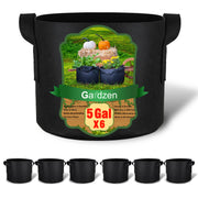 gardzen front view 5 gallon grow bag showing shape and opening for easy planting