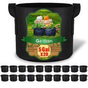 Gardzen front view of 5-gallon grow bag showing durable shape and benefit breathable growth