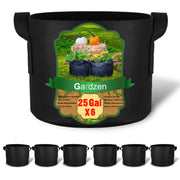 Gardzen front view of 25 gallon grow bag showing capacity and shape for larger plants