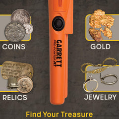 Garrett Pro-Pointer AT held in hand demonstrating compact size and portability