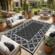 Garvee front view of 5x8 outdoor rug showing full pattern and curb appeal