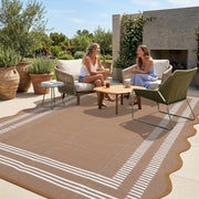 Garvee front view of 8x10 rug showing pattern and benefit of curb appeal