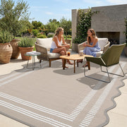 Garvee front view of 9x12 outdoor rug showing pattern and colors for stylish patio