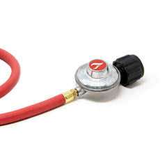 Gas One regulator closeup highlighting preset low-pressure housing, ensures stable output