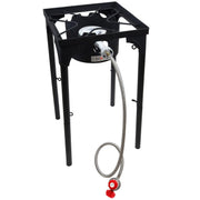 Gas One front view of single burner showing sturdy frame and portability benefit