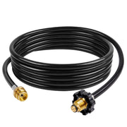 GASPRO adapter front view showing complete 18ft hose assembly and secure connectors