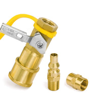 GASPRO front view of three-piece kit showing components and benefits for quick hookups