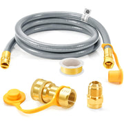 GasSaf front view of hose and fitting showing durable connection benefit