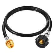 GasSaf front view showing full 4ft hose and fittings for reliable connection