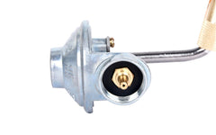 GasSaf regulator connection detail demonstrating secure gas inlet connection and safety