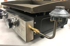 GasSaf regulator knurled grip closeup for easy tool-free installation benefit