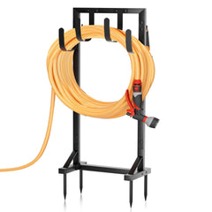 GAVISCITY front view showing stable freestanding hose holder and tidy storage benefit