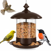 Gbekery front view of hanging bird feeder showing durable design and easy access