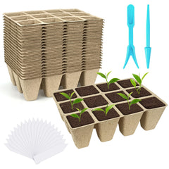 GCVOPTON front pack showing 20 biodegradable seedling trays and contents benefit reduced waste