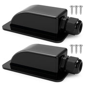 Gebildet black single cable entry gland front view showing compact waterproof housing and tidy finish
