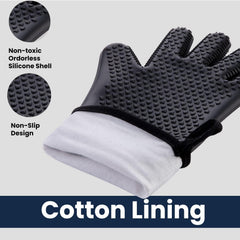 GEEKHOM glove holding tongs over grill, enables safe handling of hot food