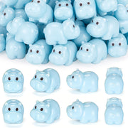 Geelin front view of a light-blue mini hippo showing cute shape and durable finish