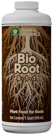 General Hydroponics BioRoot front bottle showing product and benefits