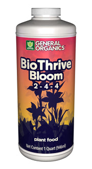 General Hydroponics BioThrive Bloom front label showing product identity and benefits