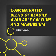 General Hydroponics CALiMAGic label close-up highlighting dosing and compatibility benefits
