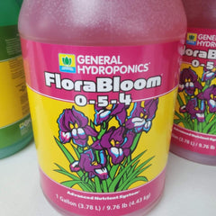 General Hydroponics FloraBloom front label showing product and bloom support