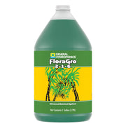 General Hydroponics FloraGro front label showing concentrated nutrient benefits
