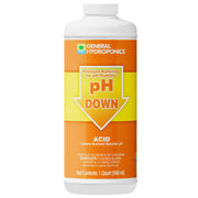 General Hydroponics front label showing product name and quart size for quick identification