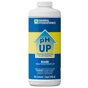 General Hydroponics quart bottle front label showing brand and pH function benefit