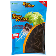 General Hydroponics front packaging showing 100 Rapid Rooter plugs and product information benefit: easy identification