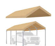 Generic Rutile front view canopy showing full 10x20 coverage and protection