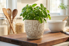 Generic terracotta texture and gold-silver paint highlight showing finish benefit: elegant contrast