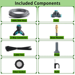 Generic tubing and connectors laid out for easy planning and assembly
