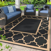 GENIMO 5'x8' front view showing black brown pattern and durable finish