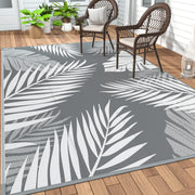 GENIMO front view 6x9 grey white showing full palm-leaf design and curb appeal