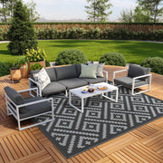 GENIMO front view of 9'x12' rug showing pattern and benefit durable surface