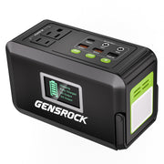 GENSROCK front panel showing ports and AC outlet for versatile charging