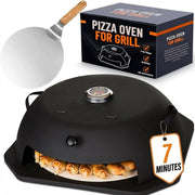 Geras front view of oven showing compact grill-top design and portability