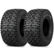 GICOOL front view of two 13x6.50-6 tires showing tread and sizing, for reliable replacement