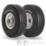 GICOOL front view of 4.10/3.50-4 wheelset showing ready-to-install design and durability